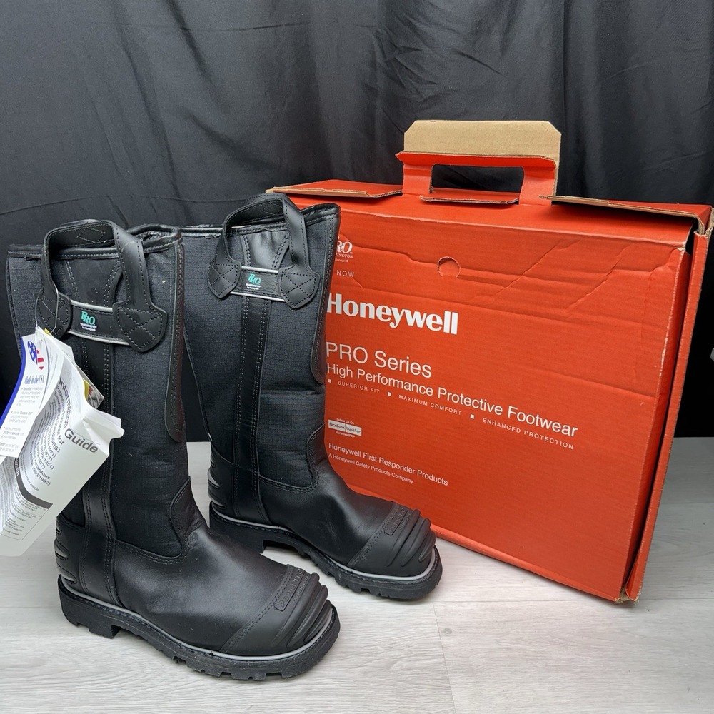 Honeywell PRO Series 5007 14" Structural Firefighter Boots USA Black Size 6 EEE